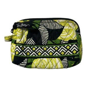 Vera Bradley Portobello Small In Road Cosmetic / Makeup Bag, Green